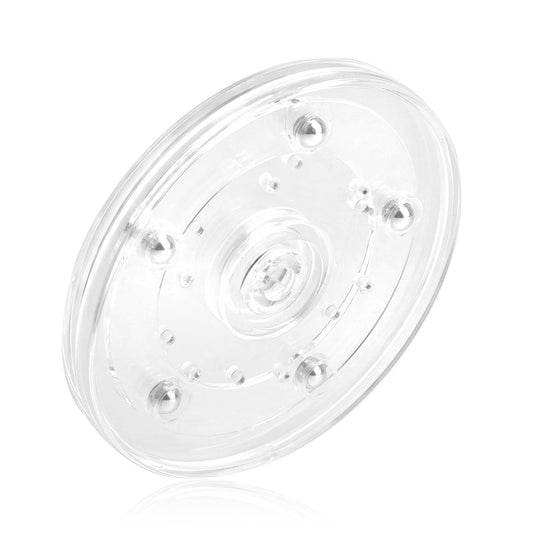 4 Inch Mini Turntable Tray Acrylic Mini Turntable Organizer, Clear Ball Bearing Rotating Tray Cookie Turntable Small Turntable for Table Rack Computer Monitor
