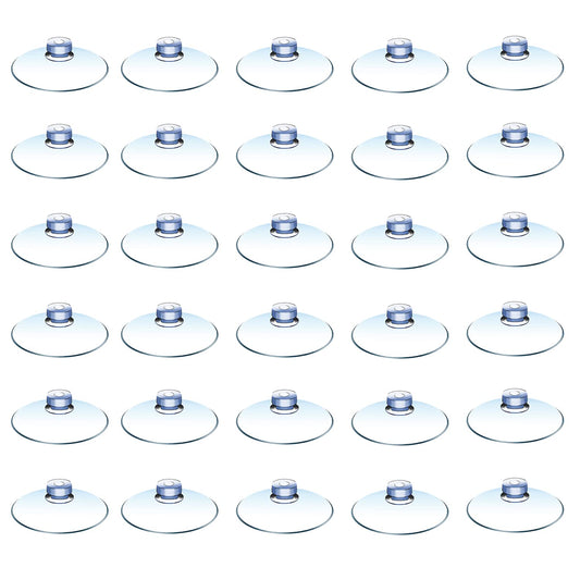 30 Pieces Suction Cups 40MM Plastic Sucker Pads Without Hooks for Glass, Outdoor, Kitchen, Bathroom, Window, Mirror, Home Decoration and Organization