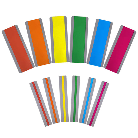 12 Pcs Reading Ruler for Dyslexia Guided Reading Strips Dyslexia Reading Tool Reading Tracking Highlighter Strips Colored Overlay Bookmarks Tracking Rulers Helps with Reduce Visual Stress