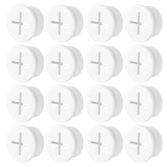 Desk Grommet, 12 PCS 3/4 Inch Flexible Silicone Wire Organizer Cable Hole Cover Computer Desk Cord Grommets for Office table and Other Home Furnitures Cable Pass Through (White Color)