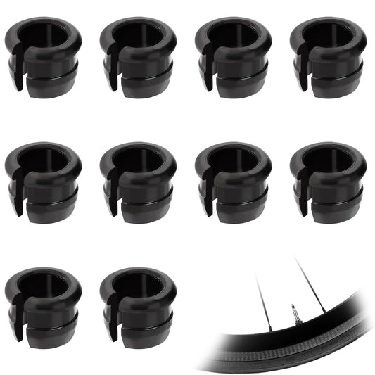 10 Pack Presta Valve to Schrader Rim Hole, Schrader to Presta Rim Adapters, Wheels Manufacturing Presta Valve Saver, Bike Valve Stem Grommets, Convert Shrader to Presta Valve Stem Grommet