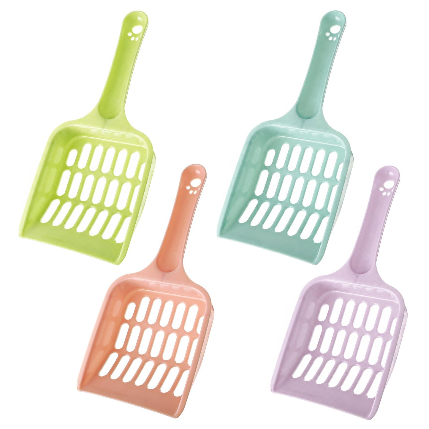 Xelsluthe 4PCS Litter Box Scoop Cat Box Scooper Pooper Scooper Cat
