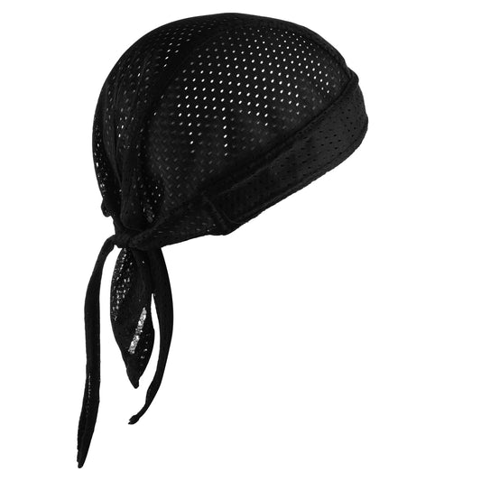 KALIONE Men's Sports Bandana Hats Breathable Bicycle Headscarf Cooling Headscarf for Men Mesh Motorcycle Headscarf Cooling Helmet Lining Cooling Headbands for Men, black, One Size