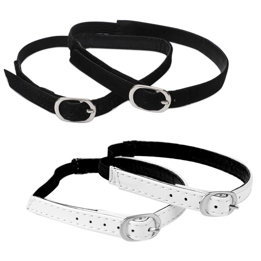 KALIONE Ankle Straps for Women, 4 Pieces Elastic Buckle Straps Detachable PU Leather Strap Adjustable Shoe Straps Extender Anti Loose Shoelace Belt Band for Women Girls Holding Loose Shoes Heels