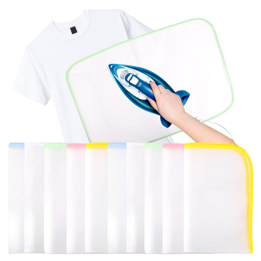 KALIONE 10 Packs Ironing Mat, Ironing Cloth, Protective Pressing Iron for Clothes, Reusable Iron Mat for Ironing, Multi-purpose Washable Ironing Mesh Pad for Home Use to Prevent Burns, 39 X 40 CM