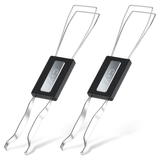 Mozeat Lens 2Pcs Keycap Puller Stainless Steel Keyboard Puller Keycap Removal Tool Keycaps Remover for Mechanical Keyboard Removing Fixing Tools