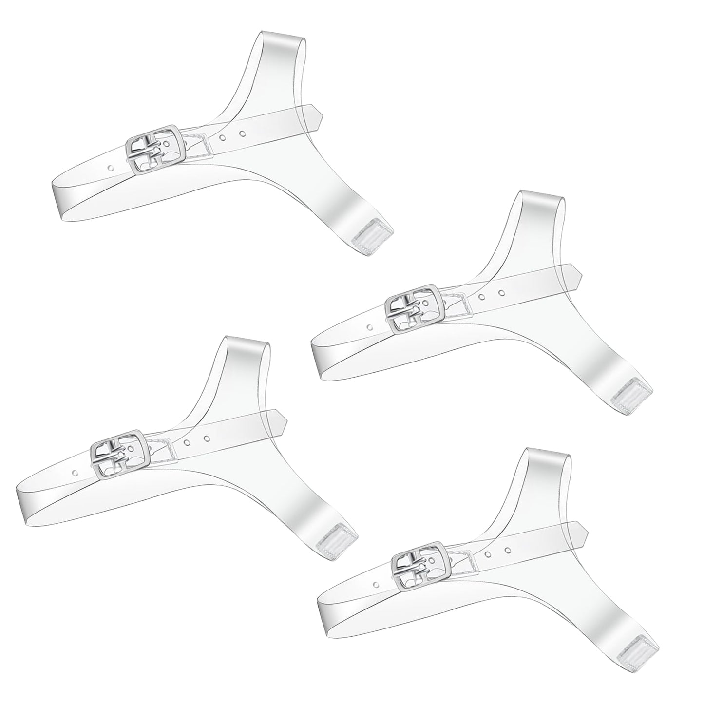 KALIONE 2 Pairs Shoe Straps for Heels, Transparent Shoe Straps, Elastic Shoe Straps, Replacement Ankle Straps for Heels, Anti Loose Shoelace with Adjustable Buck for Women Girls Holding High Heels