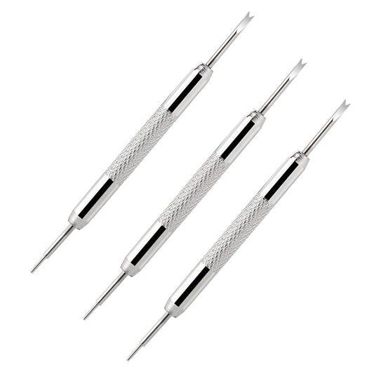 Mozeat Lens Professional Watch Pins Removal Tool，3 Pack Stainless Steel Double-Ended Watch Spring Bar Tool Watch Band Adjustment Tool Kit for Watch Repair Fix Replacement Sizing
