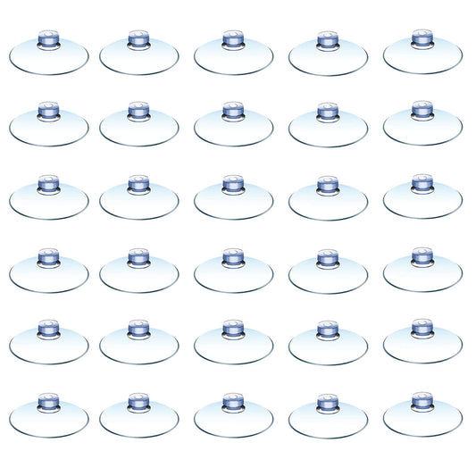 30 Pieces Suction Cups 20MM Plastic Sucker Pads Without Hooks for Glass, Outdoor, Kitchen, Bathroom, Window, Mirror, Home Decoration and Organization