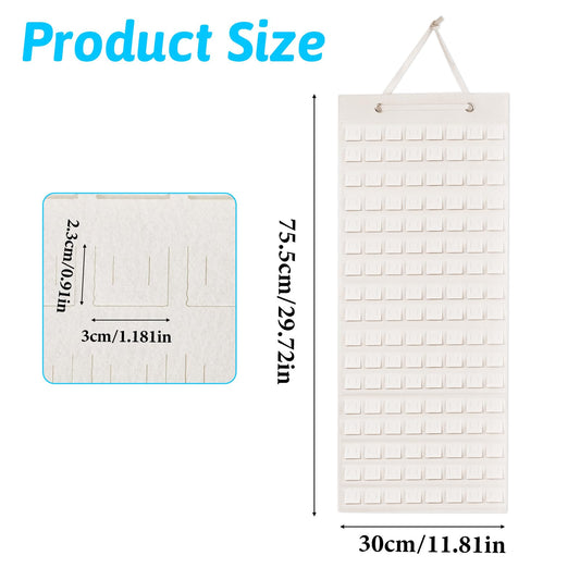 Hanging Jewelry Organizer, 1 Pack Earring Holder Organizer, Earring Storage Wall Monut Bag, Large Capacity Earring Hanger Felt Stud Earring Display for Women Girls Earrings Necklaces Brooch Pins