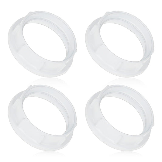 Lamp Shade Rings, 4 PCS Light Socket Rings Shade Adapter Rings for Medium Base E26 Sockets with Diameter of 1-1/2 Inches, White Aluminum Threaded Lamp Shade Ring Lamp Parts Hardware for Light Fixture
