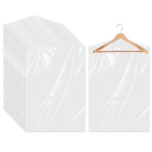 20 Pack Transparent Garment Covers 55x80 cm Plastic Suit Covers Garment Bags for Hanging Clothes Dust-proof Clothes Covers for Children's Clothing