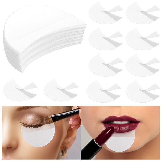 300 Pcs Eyeshadow Tape Eyeshadow Shields Eyeshadow Stencil Lint Free Under Eye Pads Prevent Makeup Residue, Eye Shadow Patches Makeup Shields for Eyeliner, Eyelash Extensions and Lip Makeup