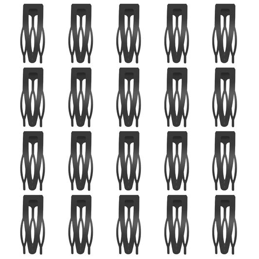 20 PCS Snap Hair Clips Double Grip Hair Clips Black Hair Clips Metal Hair Barrettes Women Hair Grips Hair Accessories for fine hair Salon Supplies Hair Making Hair Accessories