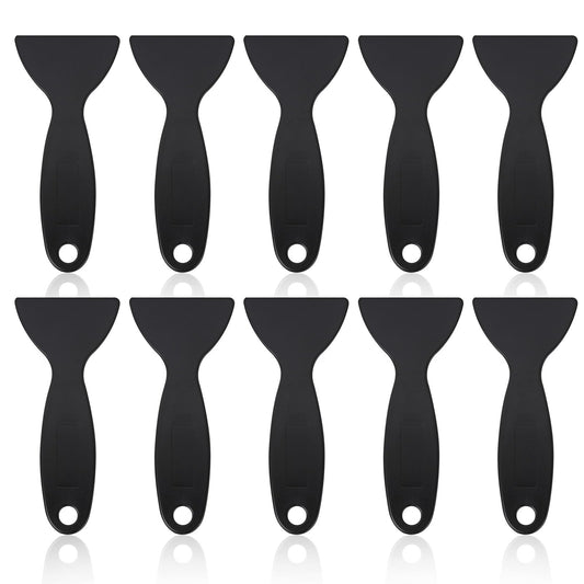 Plastic Spatula Paint Scrapers, 10 PCS Plastic Scraper Flexible Resin Scraper Plastic Putty Knife Air Bubble Remover Paint Scraper Tool Wallpaper Remover for Spackling Patching Decal Resin Removal