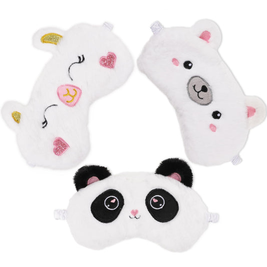 3 Pieces Cartoon Cute Cat Sleeping Eye Mask, Cute Sleeping Eye Mask, Soft Plush Eye Mask, Cartoon Style, Night Sleeping Eye Mask, Nap Eye Mask, Eye Mask for Men Ladies and Children