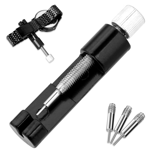 Mozeat Lens Metal Watch Link Removal Kit with 3 Extra Pins Remove Bracelet Adjustment Watch Belt Remover Watch Strap Adjustment Tool Watch Repair Tool for Watch Strap Resizing