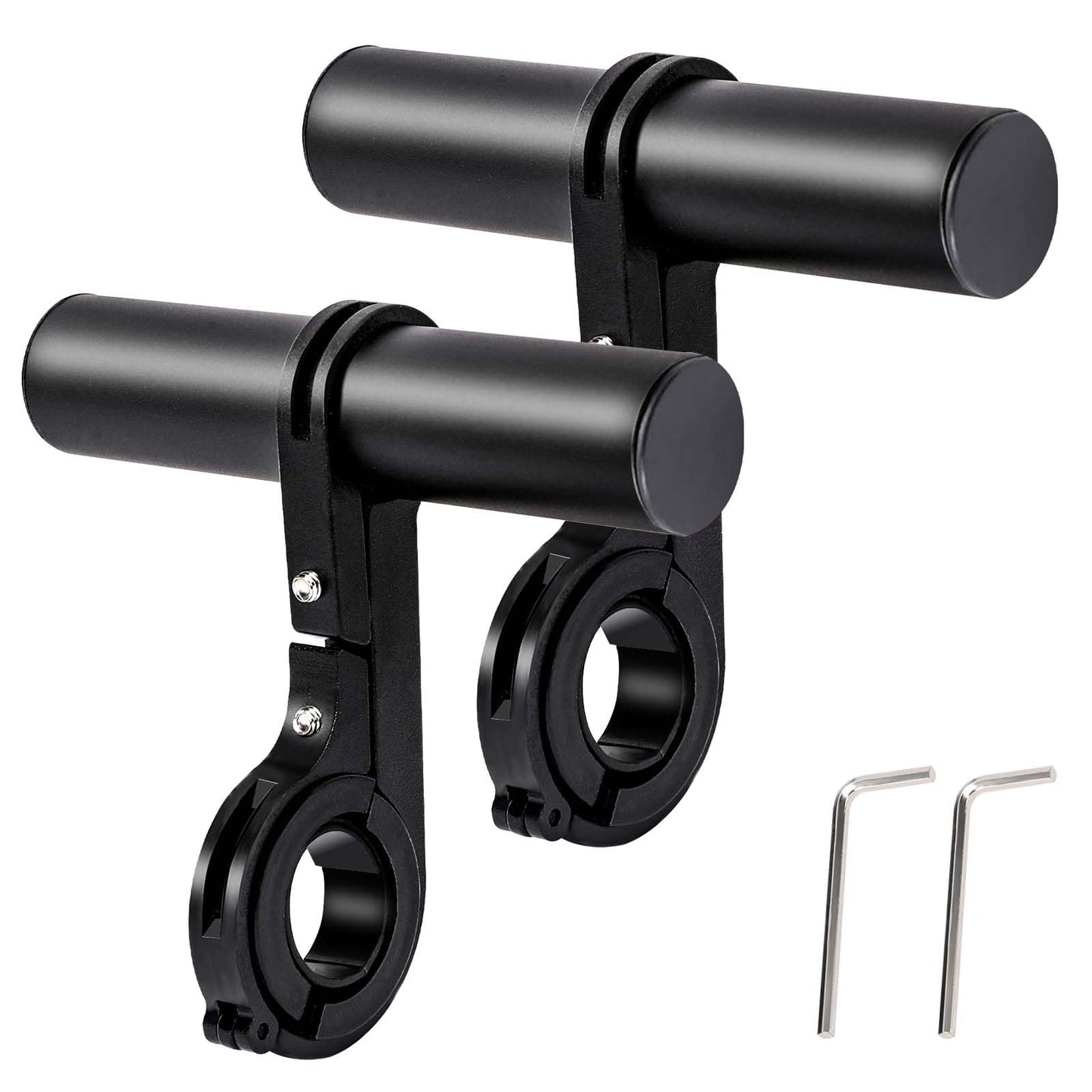 Set of 2 Bicycle Handlebar Extenders, Bicycle Handlebar Accessories Made of Aluminium Alloy, Single Clip Handlebar Extension, Handlebar Extension for Motorcycles, for Attaching Speedometer, Light,