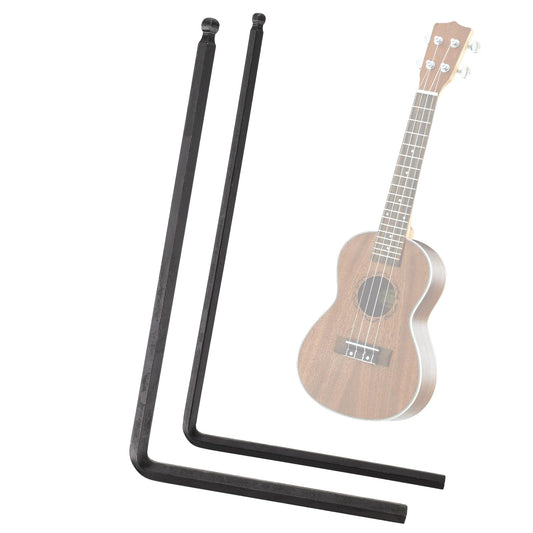 2 Packs Guitar Truss Rod Wrench Tools L-Shape Metal Guitar Truss Rod and Deep or Narrow Truss Adjustment Wrench 4mm and 5mm Professional Ball End Allen Wrench Tool Kit for Martin Acoustic Guitar,Black