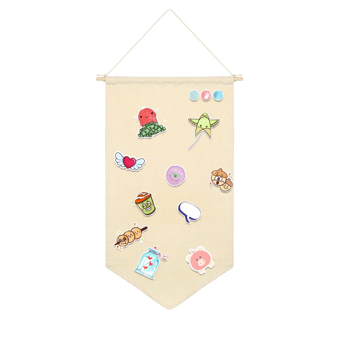 KALIONE 1 Set Pin Badge Display Banner, Earring Display Case, Brooch Pin Jewelry Organizer Banner for Wall Hanging, Pins Collection Display Holder, Large Jewelry Storage Display Canvas Banner, White