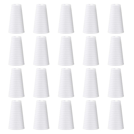 salbsever 20pcs White Plastic Cord Tassel Blind Pull Cord Knobs Drops Pull End Window Blind Cord Knobs for Blinds or Shades Curtain Crafts