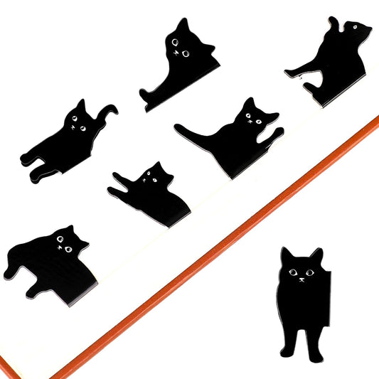 Magnetic Cat Bookmarks for Women, 7 Pcs Cute Bookmarkers Personalized Corner Book Markers Magnetic Book Page Clips Aesthetic Book Marks for Reading Lovers,Teachers, Students, Book Lovers,School Prize