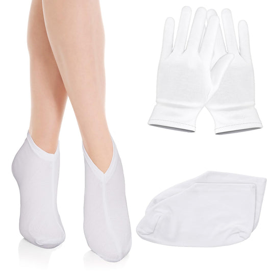 2Pcs Moisturizing Gloves and Socks Touch Screen Moisturizing Gloves Hand Moisturizer Sleeping Spa Gloves for Dry Hands Lotion Hand Spa Gloves Socks Repair Rough Cracked Dry Chapped Skin