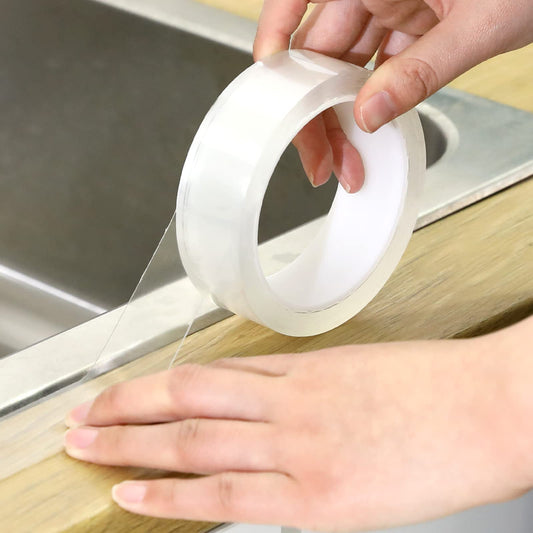 Caulk Strip Tape, Waterproof Self-Adhesive Sealing Tape, Clear Caulking Sealing Tape for Kitchen Countertop Bathtube Sink Bathroom Shower Toilet Wall Corner(5M)