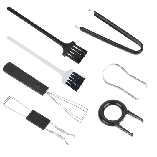 Key Cap Removal Tool, 7 Pcs Keycap Puller Kit Stainless Steel Keyboard Switch Puller Keyboard Remover Keyboard Cleaner Tools Set with Keyboard Brush Tweezers for Mechanical Keyboards Cleaning, Fixing