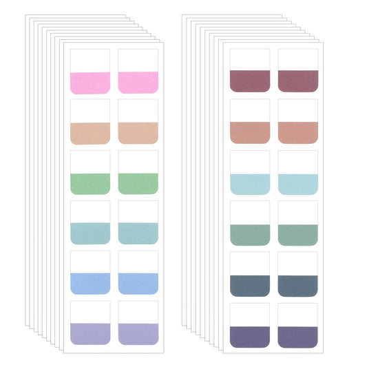 240 Pcs Colored Index Tab 1Inch Colored Book Sticky Index Tabs Repositionable Page Tabs Book Sticky Tabs Sticky Note Tabs Page Markers Labels for Notebooks Filing Classification 12 Colors