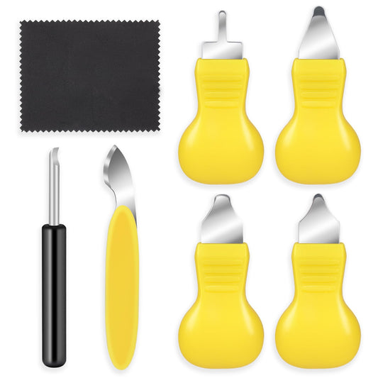 Mozeat Lens 7Pcs Watch Back Case Remover Tool Kit Watch Battery Replacement Knife Repair Tool Watch Back Case Opener