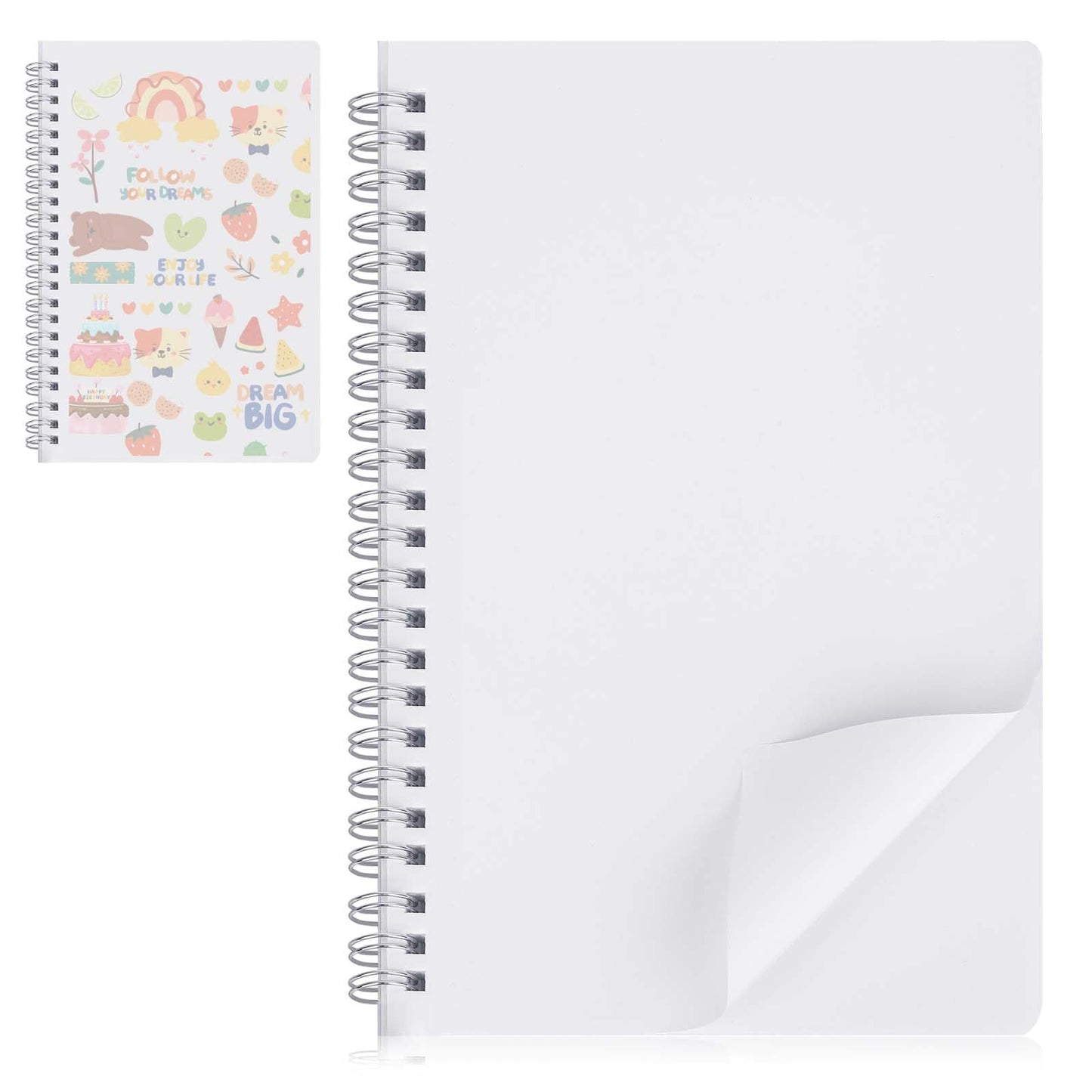 Sticker Collection Book Blank Storage Book for Adults, 8.3" x 5.8" Transparent Plastic Cover 78 Blank Paper Anti-Adhesive Paper Suitable for Sticker Keep Holder A5 Size