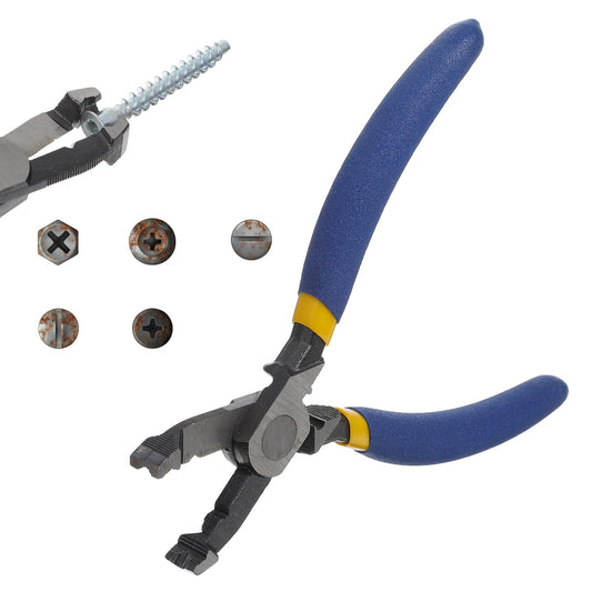 Multi-Function Screw Extractor Pliers, Stripped Screw Remover Tool with Non-Slip Mouth, Remove Rusted Screws, Screws Pliers for Tightening, Loosening and Gripping Nuts and Bolts