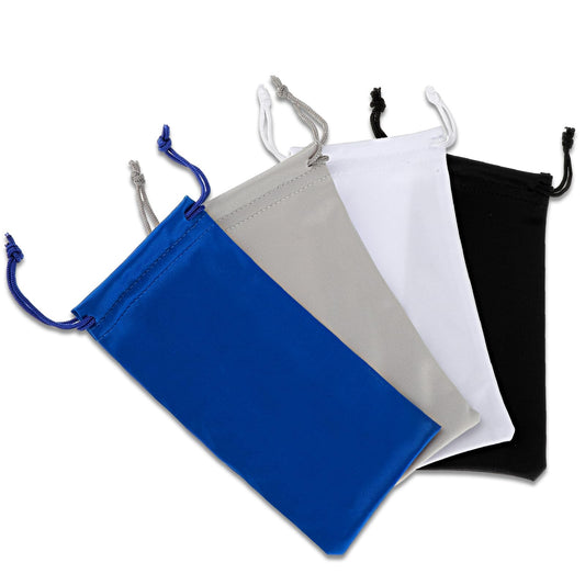 Mozeat Lens 4 Pcs Sunglasses Bag Microfiber Sunglasses Storage Pouch Soft Sunglasses Organizer Cloth Bag Eyeglasses Eyewear Carrying Case Bag