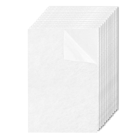 12PCS Self Adhesive Felt Sheets, White Felt Fabric with Adhesive Backing, Stiff Sticky Felt, 11.8 x 7.9 inches Felt Sheets for Drawer Liner for Jewelry Box,Art Craft Making, DIY(A4 Size, White)