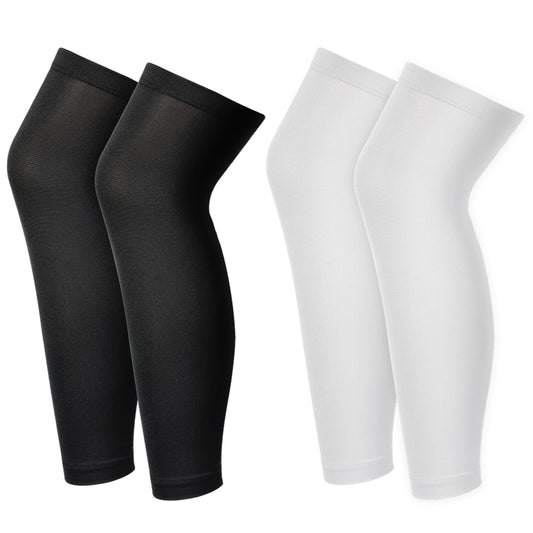 2 Pair Compression Leg Sleeve, Leg Undersleeve for Knee Brace Leg Sleeve Basketball Knee Brace Undersleeve Long Knee Sleeve Full Leg Compression Sleeves for Men Women Sport Basketball Football Running