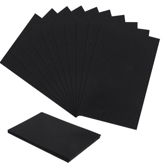 Felt Sheets, 10 Pcs 11.8 * 7.9 Inch Black Felt Fabric Craft Felt, 1mm Thick, Soft Fabric Skin Felt, Stiff Felt Paper Felt Squares Material for Sewing DIY Craftwork Patchwork Decoration
