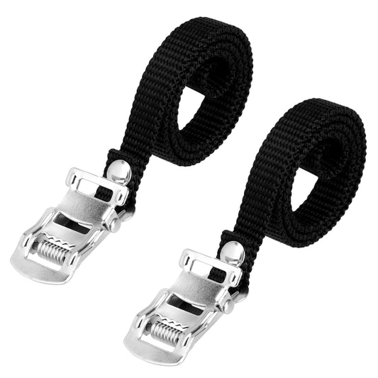 2 PCS Bicycle Pedal Toe Straps Universal Replacement Foot Pedal Straps for Bicycles or Exercise Bike Spin