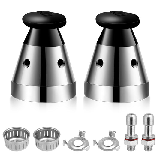 2 Pack Pressure Cooker Valve Replacemen, 80 KPA Universal Parts Pressure Cooker Weight Accessories with Exhaust Rod Anti-Blocking, Pressure Cooker Jigger Valve for Weight Pressure Control