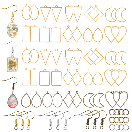 Sliverdew Open Bezels for Resin Jewelry Making Kit