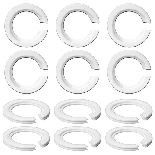 E27 to E14 Light Shade Adapter Ring, 12 PCS Plastic Lamp Shade Converter Ring Replacement Lamp Shade Reducer Ring Light Shade Converter Washer Rings 42mm to 29mm Screw Light Fittings Kit