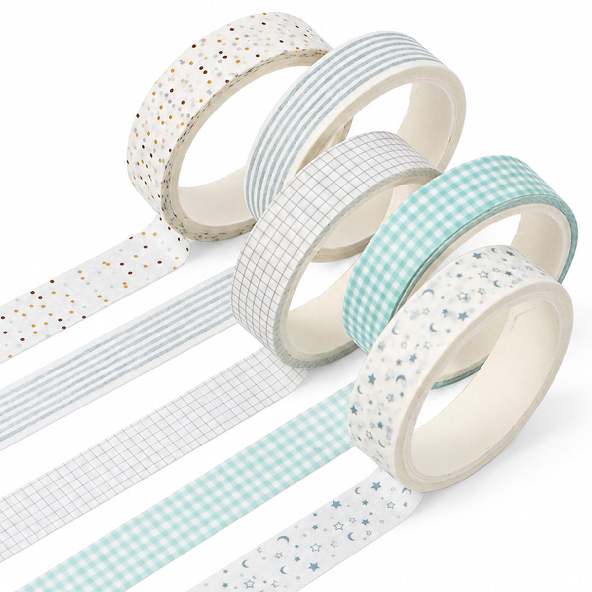 5Roll Washi Tape for Scrapbooking, Washi Tape Sets for DIY Crafts, Journals