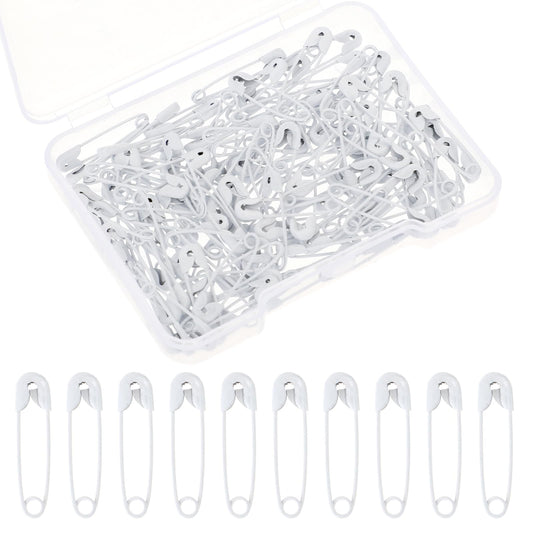 Pack of 250 Safety Pins, Small for Clothing, Safety Pins, Durable Stainless Steel Metal Pin, Small for Crafts, Sewing and Jewellery Making (0.75 inches, 19 mm, White)