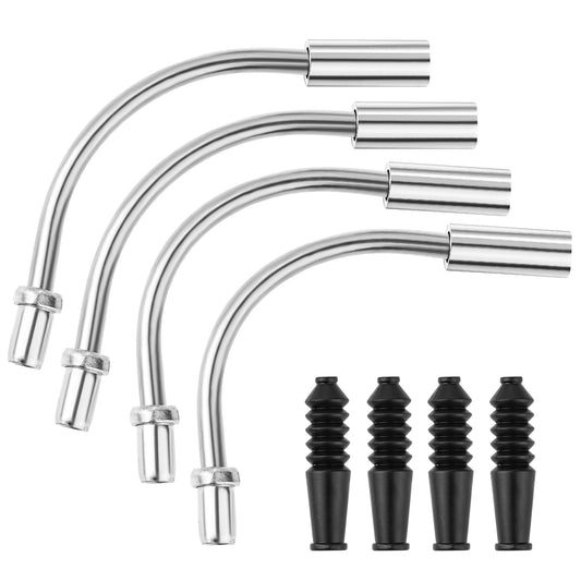 Bike V Brake Noodle Cable Guide Pipe 8Pcs Brake Noodle Cable Guide Pipe and End Caps Accessories Bicycle Brake Pipe with Rubber Boots for Mountain and Road Bicycle