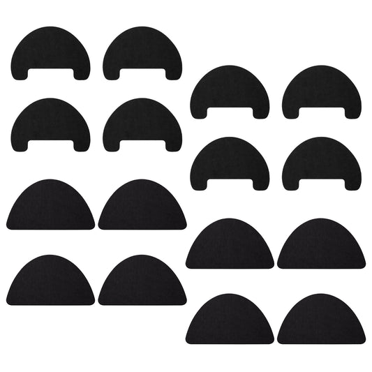 Bruislard 8 Pairs Shoe Toe Protector Shoe Hole Toebox Toeburst Blowout Prevention Repair Self Adhesive Patch Insert Shoes Patches for Holes (Black,7x10/7x11.5cm)
