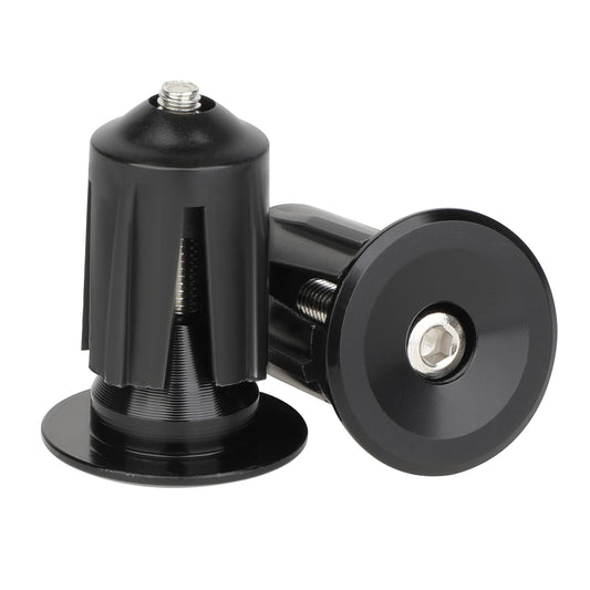 1Pair Cycling Bar End Plugs, Aluminum Bike Bar Ends Black Road Bicycle Grip Road Bike Handlebars Plug Handlebar End Plugs Bar End Plugs for Most Bicycles Road Bike Mountain Bike