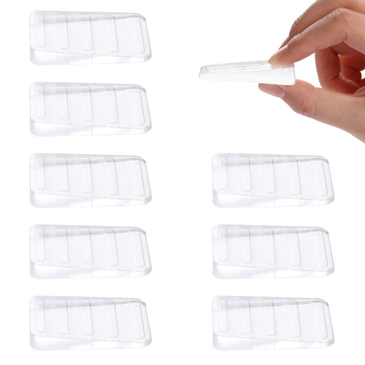Pack of 8 Door Stoppers, Wedges Transparent Door Stop Wedge Furniture Washers Wedges Suitable for All Floors Scratch-Resistant and Non-Slip Design Used in Bathroom Balcony Door Children's Room