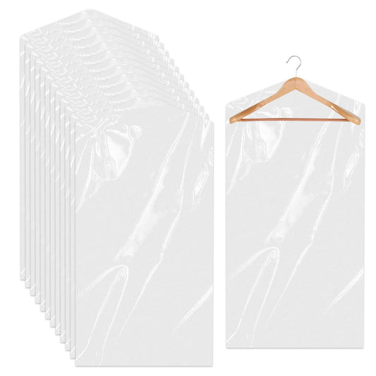 20 Pack Plastic Garment Bags Clear Clothes Covers 35.4inch Garment Bags for Hanging Clothes Dry Cleaner Bags Dust-proof Garment Covers for Home Storage Travel