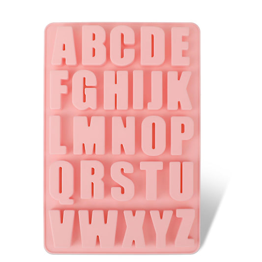 Large Silicone Letters Moulds Non Stick Chocolate Candy Molds Silicone Letter Cake Molds Non-Stick Chocolate Molds Soft and Easy to Release for Biscuit Ice Cube Chocolate Resin Concrete