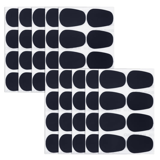 80pcs Saxophone Mouthpiece Pads 10mm Clarinet Mouthpiece Cushion, Alto Tenor Saxophone Mouthpiece Patches, Strong Adhesive Mouthpiece Pads for Beginners Musicians (Black)